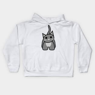 Cat Chummy (Grey) Kids Hoodie